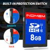 INDMEM SD Card 8GB, 8 Packs Class 10 8GB Flash Memory Card MLC Standard Secure Digital Cards Camera Card