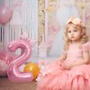 Pink 9 Balloon 40 Inch,Giant Number Balloon Mini Bow Balloon Set for Girl 9th Birthday Party Decorations,Nine Years Old Birthday Pink Theme Party Decorations,Pink Foil Mylar Birthday Digital Balloon