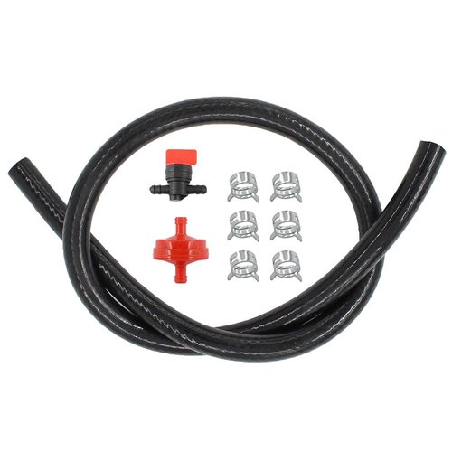 MOTOKU 1/4" Gas Fuel Line Hose & Filter & Fuel in-Line Shut-Off Valve for Briggs & Stratton 698183 Quantum Engine 5414K 5098K 394358S 283207 95162S 791850 for Husqvarna Riding Lawn Mower for Troy bilt