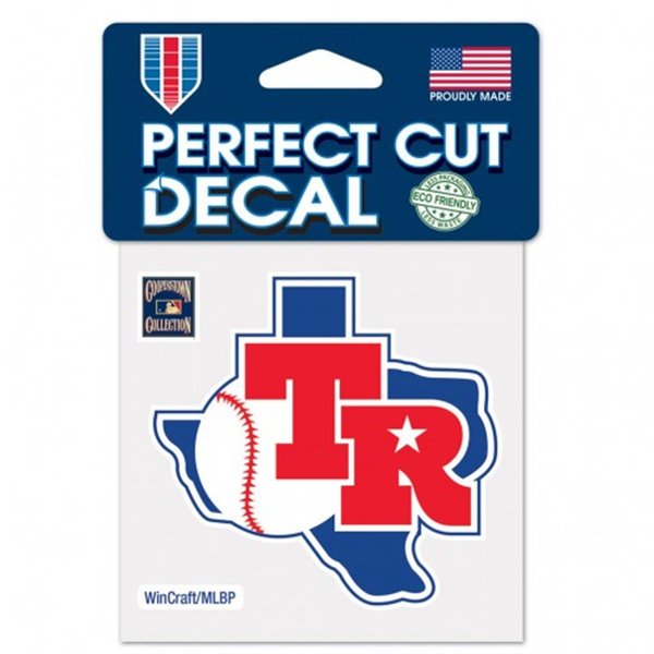 Stockdale Texas Rangers Retro Cooperstown Logo WC 4x4 Decal Reusable Flat Die Cut Baseball