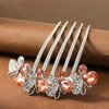 Xerling Rhinestone Hair Comb Wedding Hair Accessories for Brides Butterfly Crystal Hair Side Comb Bridal Hair Piece Decorative Wedding Hair Jewelry (Champagne B)