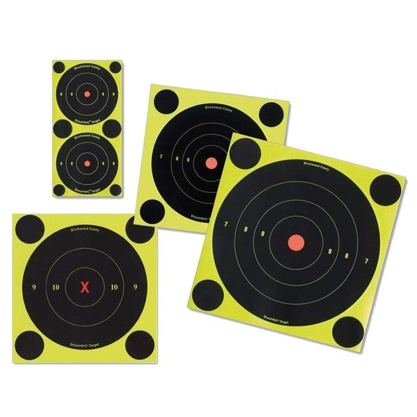 BIRCHWOOD CASEY Shoot-N-C 2" Bull's-Eye Reactive Targets - Highly Visible Instant Feedback Self-Adhesive Shooting Target Stickers - 108 Targets
