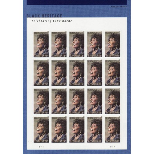 2018 Lena Horne Pane of Twenty Forever Postage Stamps Scott 5259