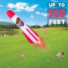 AUKSKY Rocket Launcher for Kids with 12 Foam Rocket, 2in1 Air Rocket Shoots Up to 100 Ft, Jump Rocket with Stomp Launch Pad, Fun Outdoor Toys Gifts for 6 7 8+ Years Old Boys and Girls