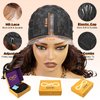 KOME Natural Brown Synthetic Lace Front Wig,Short Bob Wigs Body Wave Pre Plucked Ready to Wear Wigs,HD Glueless 13X5X1 Lace Front Wigs for Women,Fiber & Remy Human Hair Blend,Daily Use Hair Wig 12inch