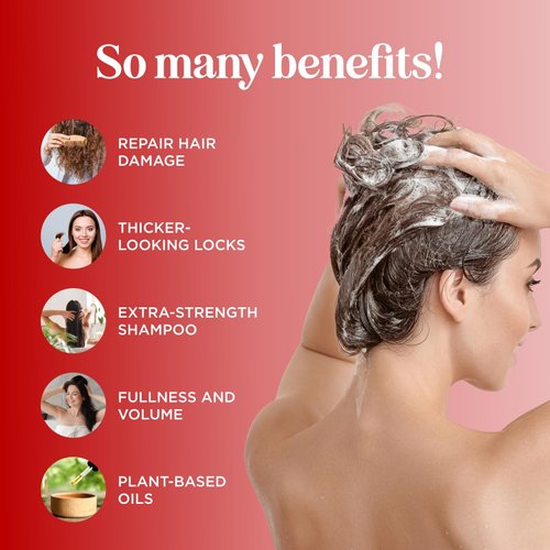 Ultra Biotin Shampoo for Thinning Hair - Extra Strength Volumizing Shampoo for Men and Women with B Vitamins and Rosemary Essential Oil - Sulfate Free Shampoo Biotin Formula for Hair and Scalp Care