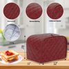 KINMAD Polyester Fabric Quilted Four Slice Bread Toaster Cover Bakeware Protector, Dust and Fingerprint Protection- Best Gift for Mother, Red
