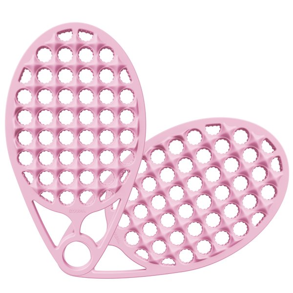 KOUPA Magic Silicone Curly Hair Brush, One Piece Twist Curl Comb for Afro Curls, Washable Hair Tool for Men Women, Pink, 2 Pieces