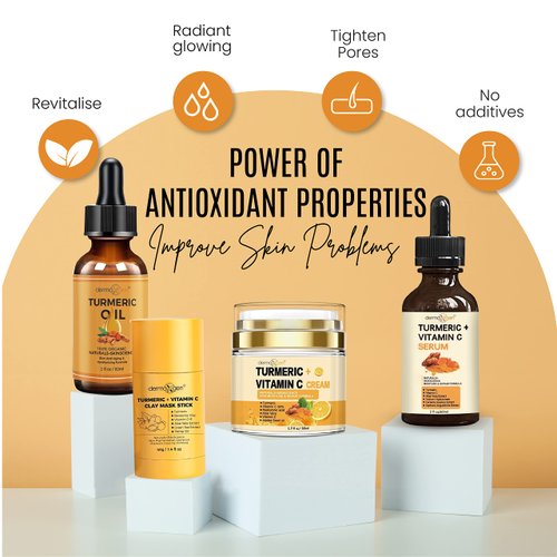 DERMAXGEN Glow Boosting Moisturizer, Organic Ingredients, Anti-Aging, Reduce Acne, Dark Spot Remover, Hydrates & Controlling Oil & Refining Pores for Normal Oily Skin - Set of 4