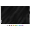 ANLEY Fly Breeze 3x5 Foot Solid Black Flag - Vivid Color and Fade Proof - Canvas Header and Double Stitched - Plain Black Flags Polyester with Brass Grommets 3 X 5 Ft