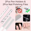 MYR 34Pcs Nail Art Brushes, Nail Art Brush Set, Nail Art Tools, including Nail Design Brushes, Nail Dotting Tool, Nail Drawing Pens, Nail Brush Brackets, Nail Nano Polishing Rubs