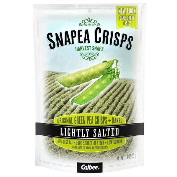 Harvest Snaps Snapea Crisps Lightly Salted - Pack of 3, 3.3 Oz. Ea.