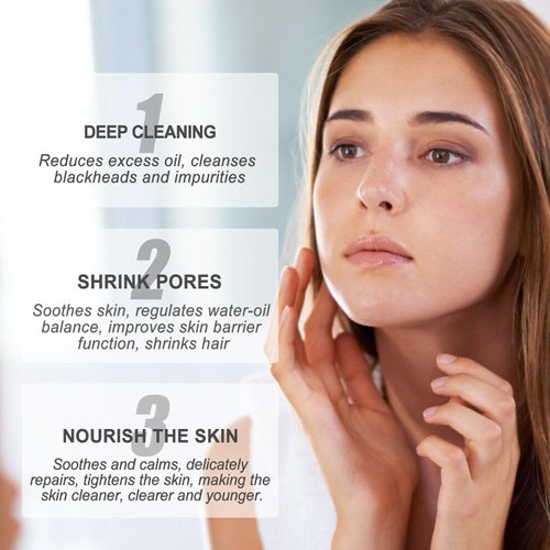 HXLYBD Peel Off Blackhead Removal Mask for Skin Oil, Blackheads, Acne and Cuticles, Blackhead Cleansing Cream to Repair Pores, Peel Off Nose Patch, Nose Plants Pore Strips(30ml + Nose Strip 60pcs)