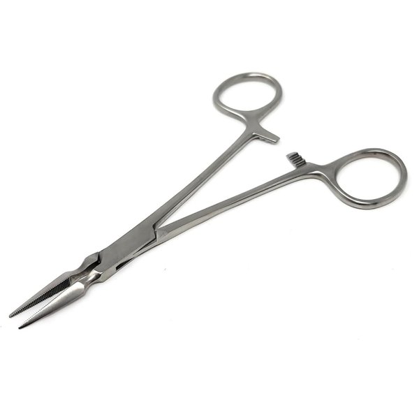 STIEGLITZ Splinter Dental Root Fragment Forceps #755 Tapered Serrated Straight Jaws Made of Stainless Steel Comes with Ratchet Handle - 5"
