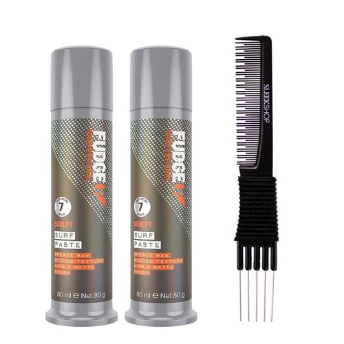 yper Fudge Professional Sculpt Surf Paste (2.8 oz) with Teasing Comb Pack of 2
