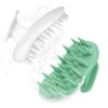 PHOVSUV 2pcs Shampoo Brush Hair Scalp Massager,100% Silicone Scalp Scrubber,Scalp Exfoliator for Stress Relax Hair Growth(Cyan+White)