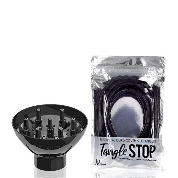 Parlux 385 Diffuser fits Parlux 385 Hair Dryers and Tangle Stop Cord Cover Detangler (Bundle 2 items)