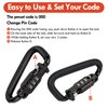 Avoeco Motorcycle Helmet Lock-with Two Cables & PIN Locking Carabiner for Extra Security-Ideal Lock for Bike Helmets, Phone Mount, Bag, Luggage, Multifunctional Accessory, Perfect Travel Companion