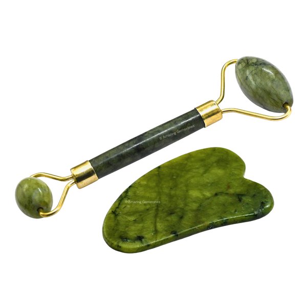 Jade Roller for Face with Jade Gua Sha - Mothers Day Gifts Face Roller Skin Care Face Sculpting Tool - Suitable for Men Women -