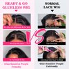 Unvizossa Glueless Wigs Human Hair Pre Plucked Pre Cut 5x5 HD Lace Closure Wigs Human Hair 26 Inch Wear and Go Body Wave Lace Front Wigs Human Hair for Black Women 180 Density Natural Black