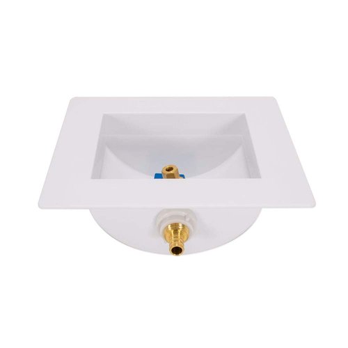 Eastman 1/2 Inch PEX Connection x 1/4 Inch OD Compression Ice Maker Outlet Box, Quarter Turn Ball Valve, Pre-Assembled, 60233