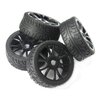 powerday®4pcs 17mm Hub Wheel Rim & Tires Tyre for 1/8 Off-Road RC Car Buggy HSP