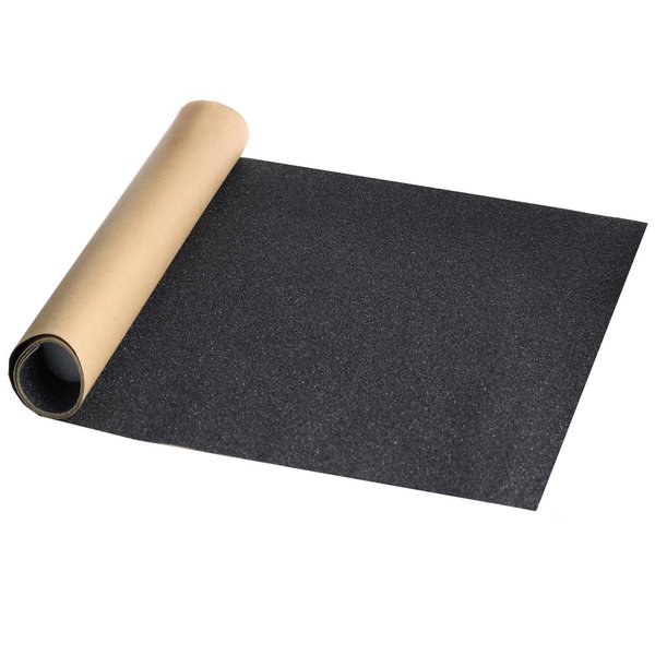 ZUEXT 11" x 50" Black Skateboard Grip Tape Sheet, 80 Grit Bubble Free Waterproof Scooter Grip Tape, Anti Slip Longboard Griptape, Sandpaper for Rollerboard Stairs Pedal Wheelchair Steps (125x27cm)
