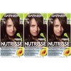 Garnier Hair Color Nutrisse Ultra Coverage Nourishing Creme, 400 Deep Dark Brown (Sweet Pecan) Permanent Hair Dye, 3 Count (Packaging May Vary)