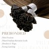 LaaVoo U Tip Hair Extensions Human Hair Brown Balayage Dark Brown Ombre Ash Blonde 16 inch 50g/50s Human Hair U Tip Extensions Fusion Keratin Tip Hair Extensions Human Hair Straight