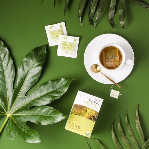Prince of Peace Organic Green Tea, 20 Tea Bags – 100% Organic Green Tea – Unsweetened Green Tea – Lower Caffeine Alternative to Coffee – Herbal Health Benefits