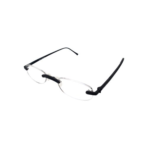 Calabria 714 Flexie Oval Rimless Reading Glasses +2.50 Charcoal Men/Women Bendable One Power Readers Flexible TR90 Frame