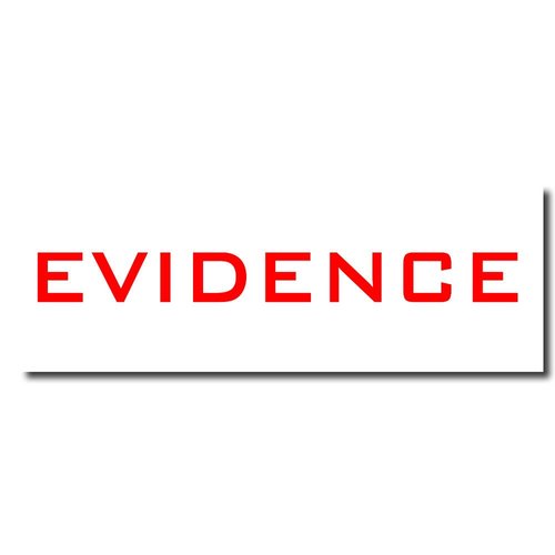 Phrase Stamp - Large Evidence Rubber Stamp with Durable Wood Handle, 7/8 x 2-1/4 - Ideal Office Tool for Compliance Officers - Easy-to-Use Evidence Marking Stamp with Wood Handle - Legal Stamp