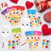 K1tpde 72PCS Watercolor Paint Bulk Valentine’s Day Gifts for Kids Valentines Greeting Cards for Boys Girls School Classroom Exchanges DIY Mini Paint Set Funny Valentine Exchange Cards Party Favors