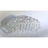 Generic Clear transparent iridescent diamond cut design double grip acrylic hair claw (Primary color: Clear), 1 Count (Pack of 1)