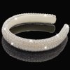 AHONEY Rhinestone Headband for Women Girls, Hair Bling Crystal Glitter Sparkly Diamond Padded Headband Fancy Jeweled Headpiece Holiday Hair Accessories Birthday Gifts (White)