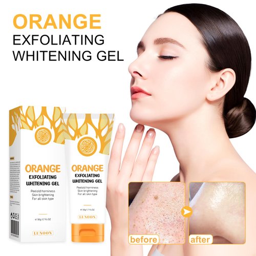 Orange Exfoliating Gel, orange exfoliating gel scrub,Deep Cleansing Moisturizing Facial Exfoliator, Size 50ml, 1.7 Fl Oz (Pack Of 2)