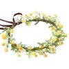 KorViSHOW Yellow Flower Crown Headpiece - Yellow Babys Breath Flower Headband Sweet Handmade Flower Headpiece for Festival Party Vacation Cosplay Photography Props