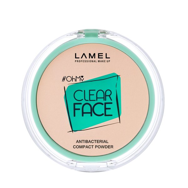 Lamel OhMy Clear Face Powder - Light Natural Coverage & Suet Control - Cruelty Free - Sand Beige N.405