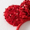 KARETT Mouse Ears Headband with Glitter Sequins Bow Cosplay Costumes Princess Party Decorations for Girls Women Red Black