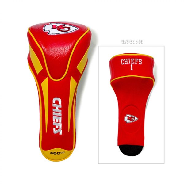 Team Golf NFL Kansas City Chiefs Single Apex Driver Head Cover Golf Club Single Apex Driver Headcover, Fits All Oversized Clubs, Truly Sleek Design