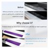 Dickno 4 PCS Car Door Sill Protector, 3D Carbon Fiber Auto Door Entry Edge Guard Protection Trim, Anti-Scratch Threshold Cover Strips, Sill Protection Sticker for Car SUV Truck (Purple)