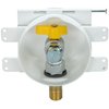 Water-Tite 88106 Mini Round Gas Outlet Box - 1/2-Inch Valve for Iron Pipe, White Plastic