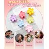Claw Hair Clips Jaw Clamps - 12PCS Small Hair Claw Jaw Clamp for Thin Hair Styling Accessories Classic Hair Clamp for Women Girls (Glossy(flower))