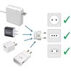 United States to French Polynesia/Tahiti Travel Power Adapter to Connect North American Electrical Plugs to Polynesian Outlets for Cell Phones, Tablets, eReaders, and More (6-Pack, White)