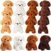 12 Pieces Mini Dog Keychains Puppy Themed Party Favors Plush Stuffed Dogs Mini Dog Party Favors Animal Keychains for Kids Prizes Carnival Christmas Birthday Party Gift, 4.8 Inch(Cute Style)