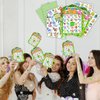 Animal Bingo Game for Kids Toddler Adults Family, Animal Bingo Cards Letter Recognition Jungle Safari Party Game with 24 Players & 40Pcs Punny Stickers for Party Favors Kindergarten Activity Supplies
