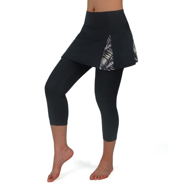 ANIVIVO Women Yoga Legging Skirts with Pockets,Tight Skirted Pants for Tennnis Clothing Skorts(Black,M)
