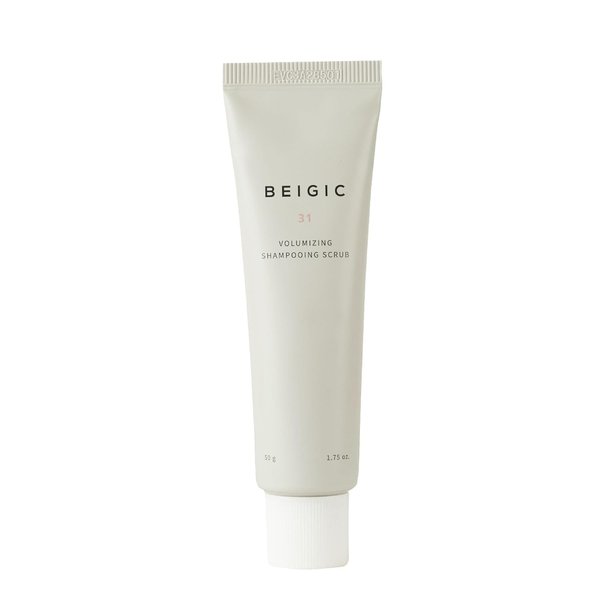 BEIGIC Volumizing Shampooing Scrub | Korean Hair Care Scalp Exfoliator Scrub w/Sacha Inchi Seed Oil, Sea Salt & Mint Menthol | Vegan Hair & Scalp Scrub Clarifying Shampoo | Hair Scrub (1.76 oz)