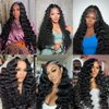 Suerkeep Deep Wave Bundles Loose Deep Wave Human Hair Bundles 3 Bundles 20 22 24 Inches Raw Brazilian Human Hair Extensions Virgin Hair Bundles Natural Black Color for Black Women