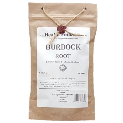 Burdock Root (Arctium Lappa L. - Radix Bardanae) Health Embassy - 100% Natural (100g)